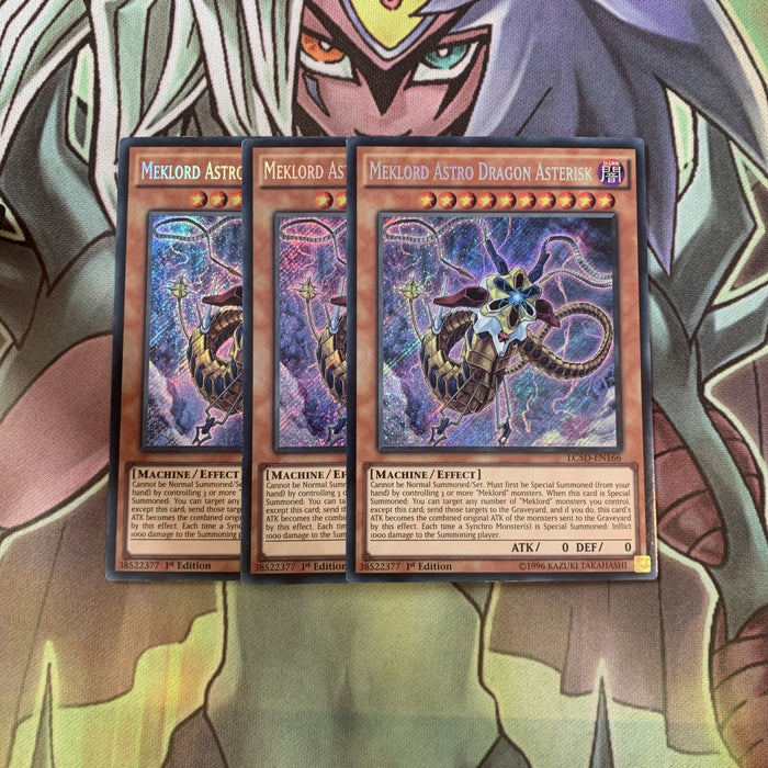 LC5D-EN166 x3 Meklord Astro Dragon Asterisk Secret Excellent Condition Yugioh