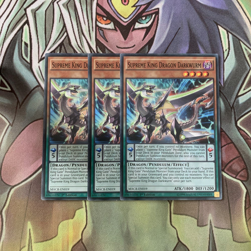 MACR-EN019 x3 Supreme King Dragon Darkwurm Common Excellent Condition Yugioh