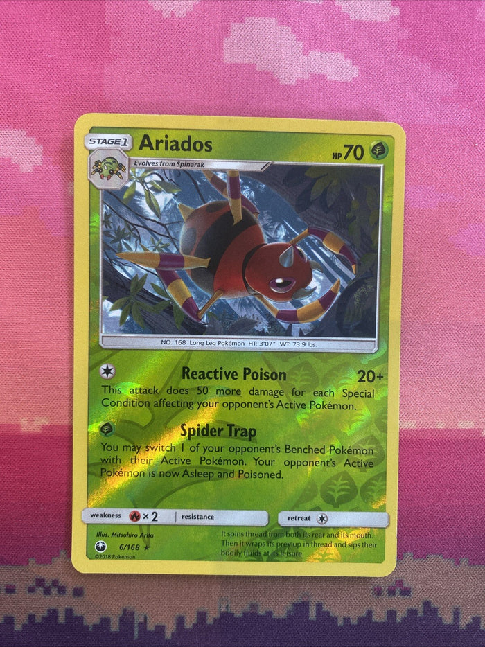Pokemon Card Ariados Celestial Storm Reverse Holo Rare 6/168 Near Mint