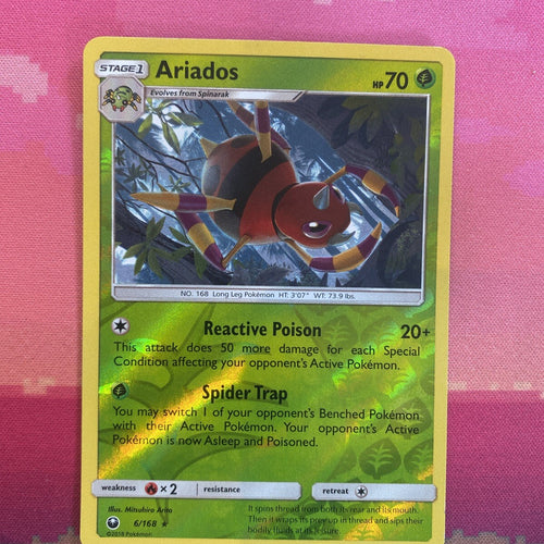Pokemon Card Ariados Celestial Storm Reverse Holo Rare 6/168 Near Mint