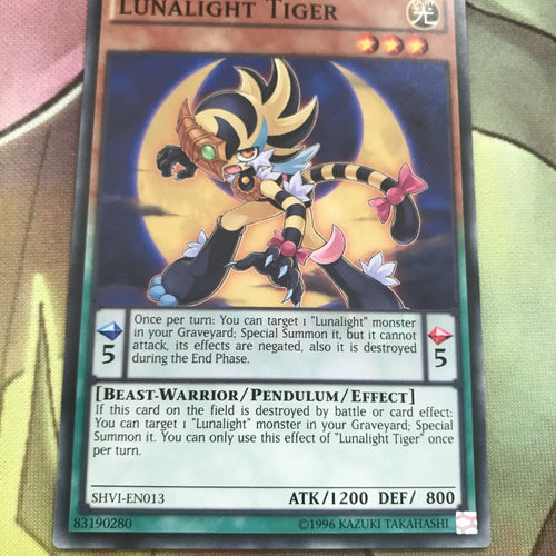 SHVI-EN013 LUNALIGHT TIGER1ST EDITION YUGIOH CARD