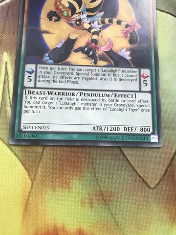 SHVI-EN013 LUNALIGHT TIGER1ST EDITION YUGIOH CARD (back)