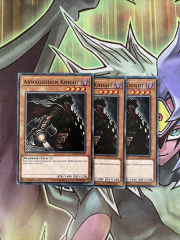 LEHD-ENC06 x3 Armageddon Knight Yugioh Playset