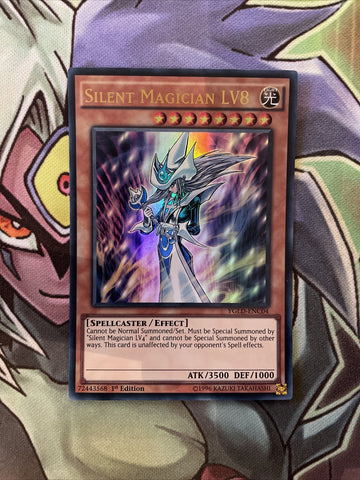 YGLD-ENC04 Silent Magician LV8 Ultra Rare 1st Edition NM Yugioh Card