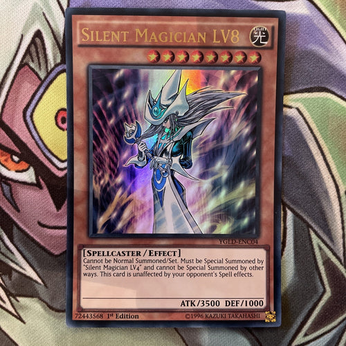 YGLD-ENC04 Silent Magician LV8 Ultra Rare 1st Edition NM Yugioh Card