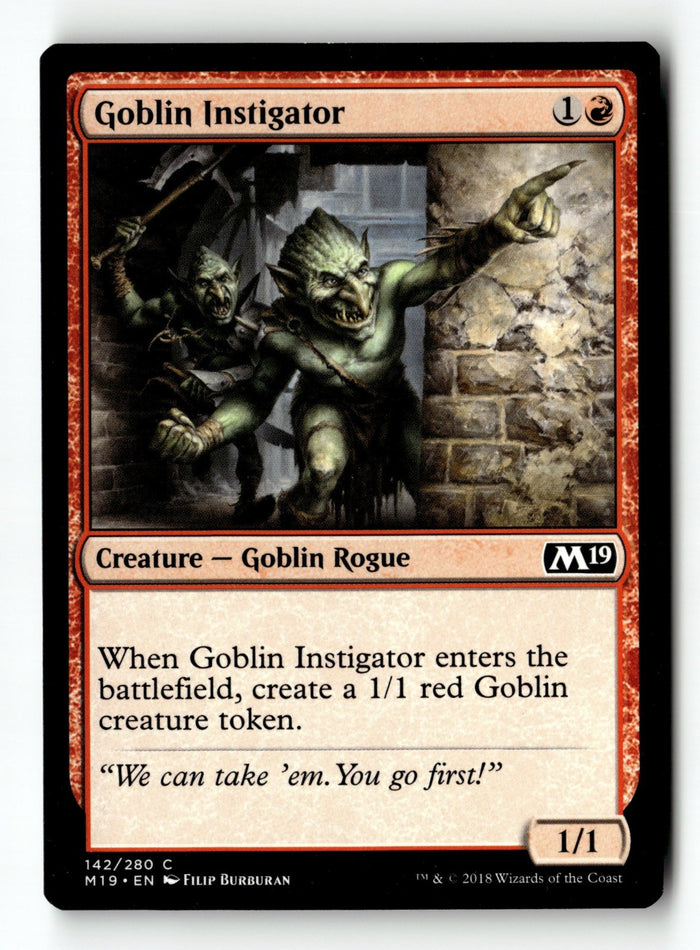MTG Goblin Instigator Core Set 2019 LP Magic The Gathering