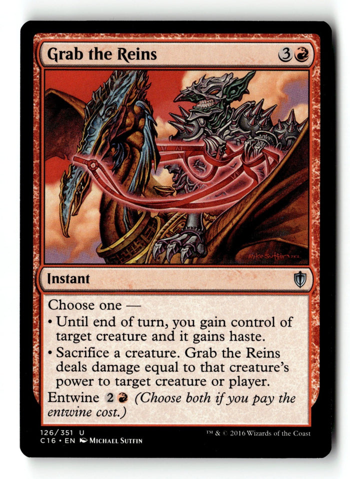MTG Grab the Reins Commander 2016 LP Magic The Gathering