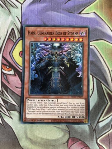 ETCO-EN027 Harr, Generaider Boss Of Storms Super Rare 1st Ed NM Yugioh