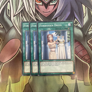 BP03-EN180 x3 Forbidden Dress Common Excellent Condition Yugioh