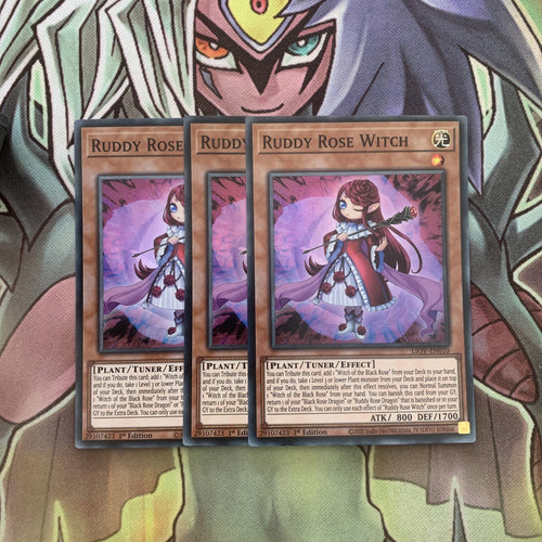 LIOV-EN010 x3 Ruddy Rose Witch Super Rare Excellent Condition Yugioh