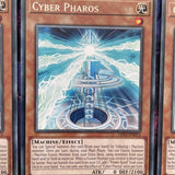 LED3-EN013 Yugioh 3x Rare Cyber Pharos 1st Edition (NM)
