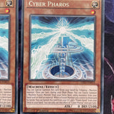 LED3-EN013 Yugioh 3x Rare Cyber Pharos 1st Edition (NM)