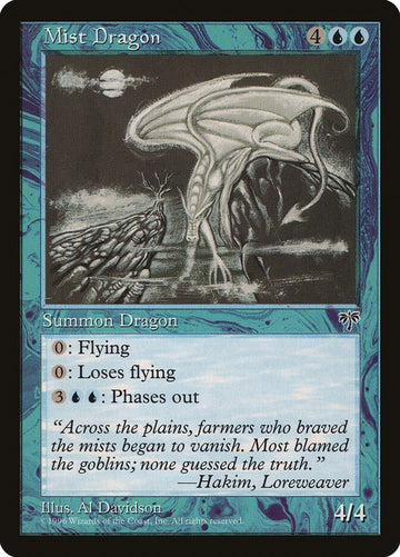 Mist Dragon - Mirage Excellent Magic MTG