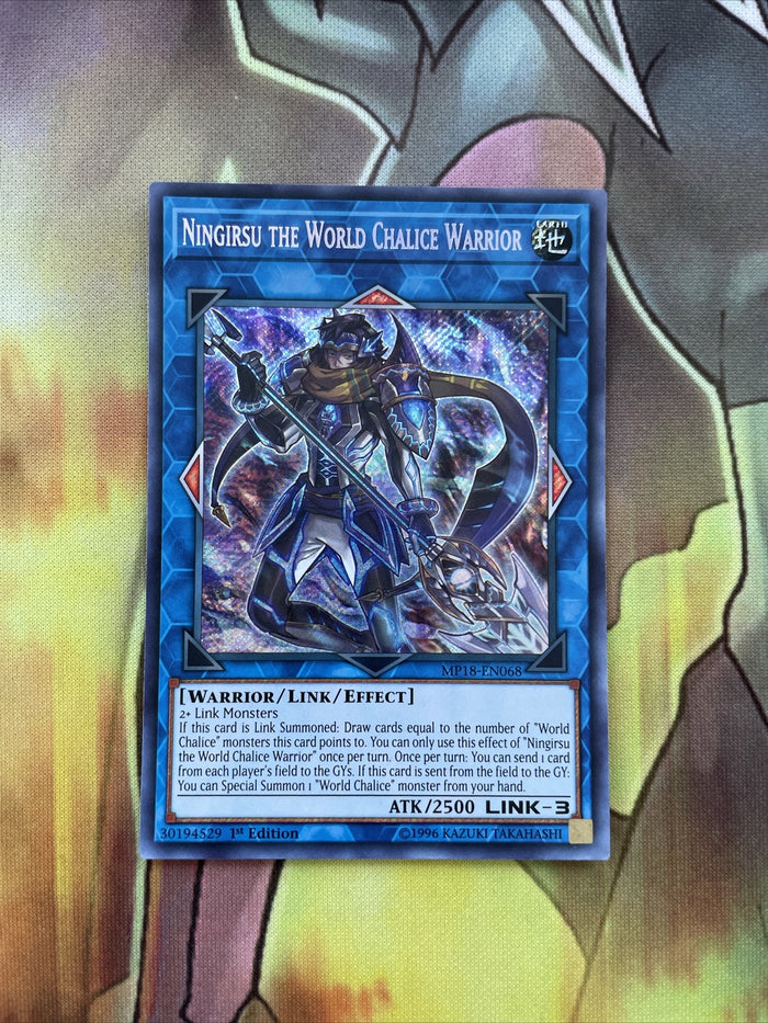 MP18-EN068 Yugioh! Ningirsu The World Chalice Warrior Secret Rare 1st Ed (VLP)