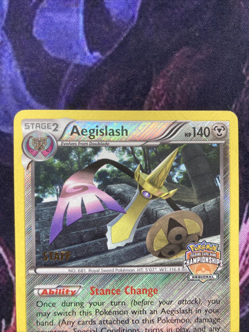 Aegislash 85/146 Staff Promo Pokemon Regional Championships Near Mint Pokemon Ca (back)