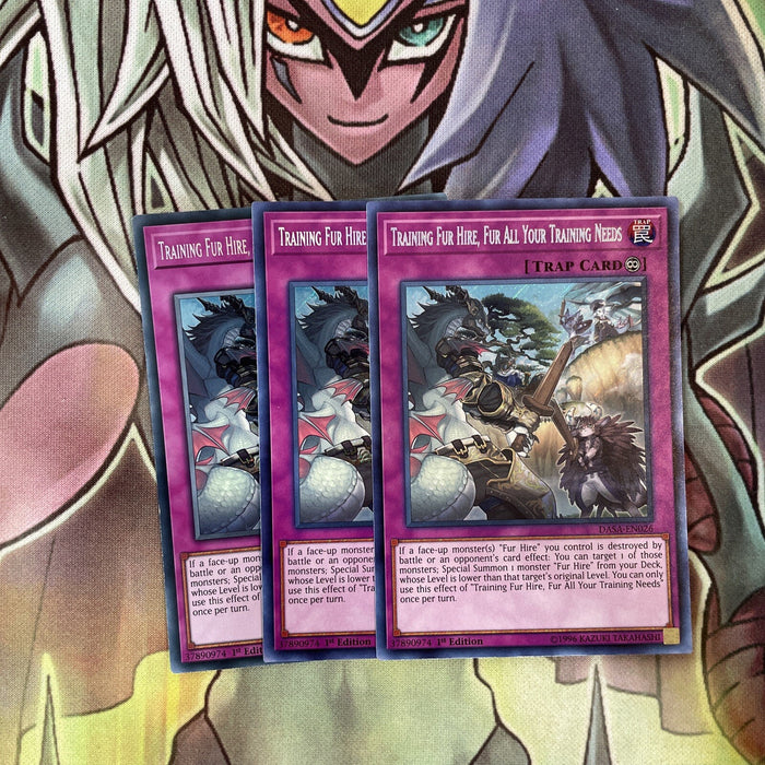 DASA-EN026 x3 Training Fur Hire, Fur All Your Training Needs Secret Exc Yugioh