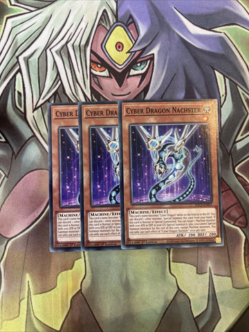 SDCS-EN007 x3 Cyber Dragon Nachster Common Excellent Condition Yugioh