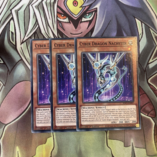 SDCS-EN007 x3 Cyber Dragon Nachster Common Excellent Condition Yugioh