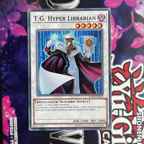 OP10-EN018 T.G. Hyper Librarian Common Near Mint Condition Yugioh