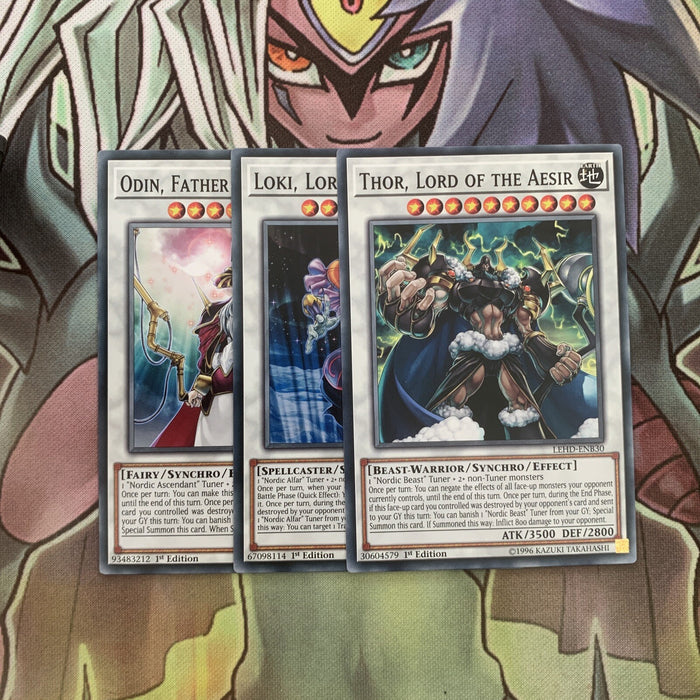 LEHD-ENB30 x3 Thor, Lord of the Asher Common Excellent Condition Yugioh