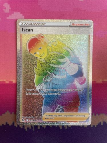 Pokemon Card Iscan 207/196 Secret Rainbow Rare Lost Origin Near Mint