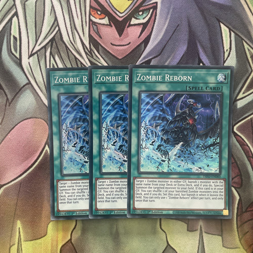 DIFO-EN060 x3 Zombie Reborn Super Rare Excellent Condition Yugioh
