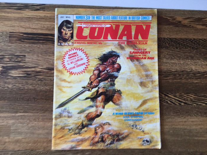 Comic Savage Sword of Conan #45 - July 1970's - Marvel Comic