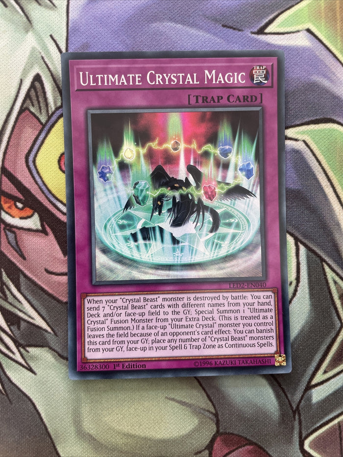 LED2-EN040 Ultimate Crystal Magic Super Rare 1st Edition NM Yugioh Card
