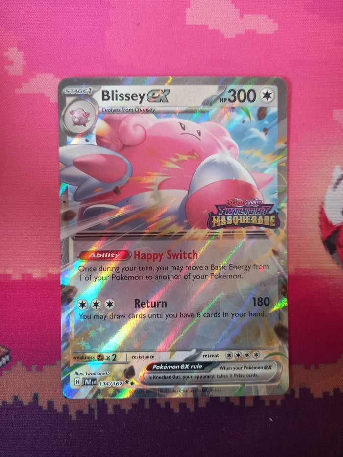 Pokemon Card Blissey ex Twilight Masquerade STAMPED 134/167 Near Mint