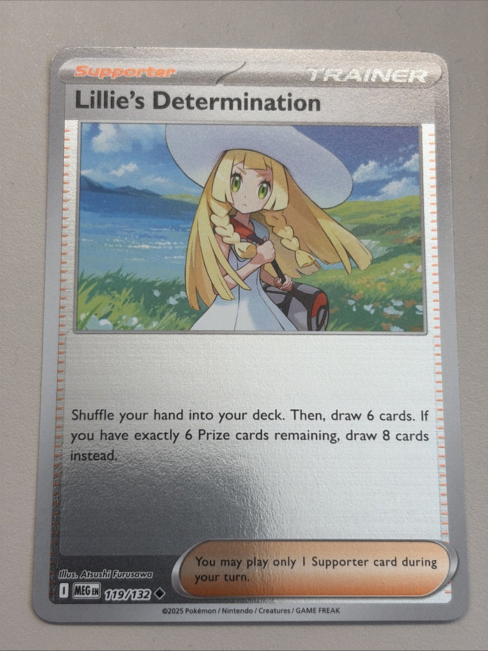 Lillie's Determination 119/132 Mega Evolution Pokemon Card Reverse Holo NM