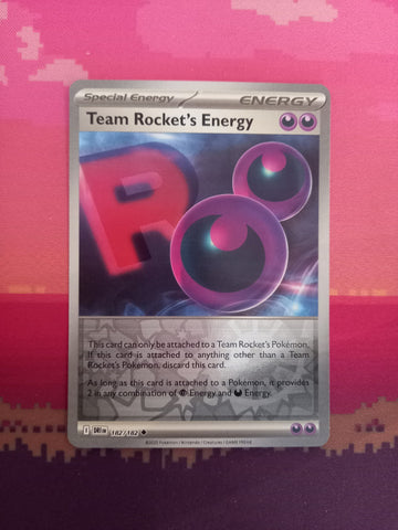 Pokemon Card Team Rocket's Energy Destined Rivals Reverse Holo 182/182 Near Mint