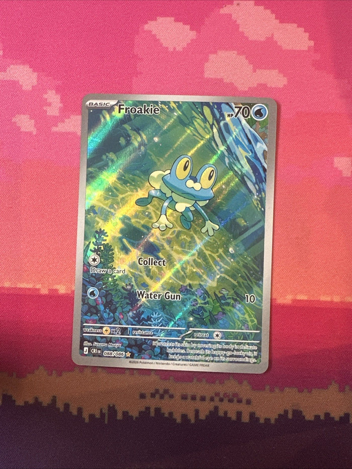 Pokemon Froakie Chaos Rising Illustration Rare 088/086 Near Mint