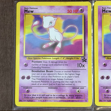 5 Mew Black Star Promo #8 Wotc Vintage Cards *25+ Available at LG Discount* (back)