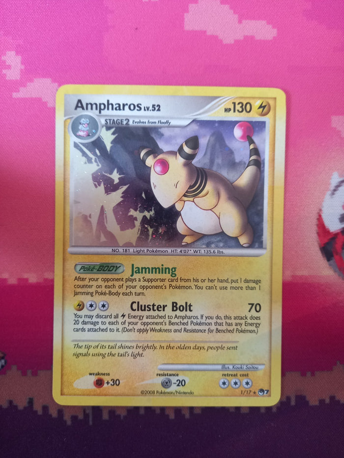 Pokemon Card Ampharos POP Series 7 Holo 1/17 Near Mint