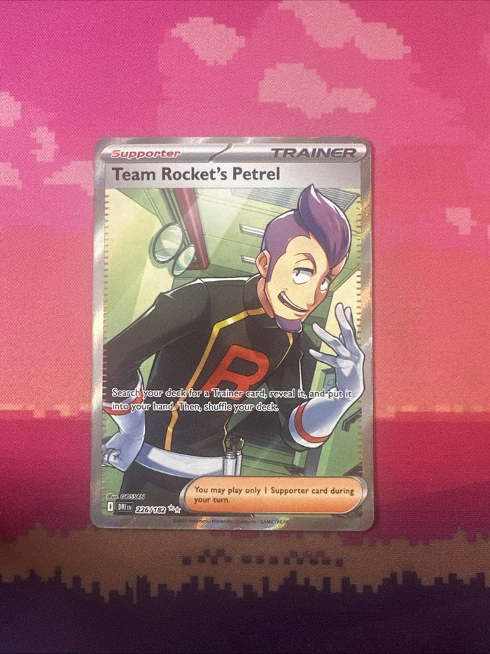 Pokemon Team Rocket's Petrel Destined Rivals Double Rare 226/182 Near Mint