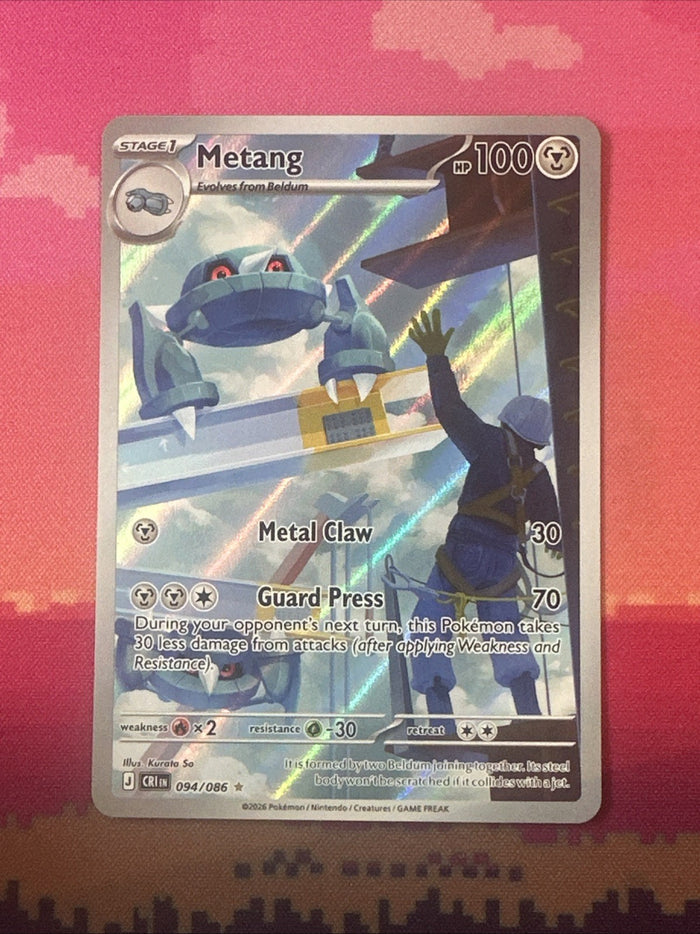 Pokemon Metang Chaos Rising Illustration Rare 094/086 Near Mint