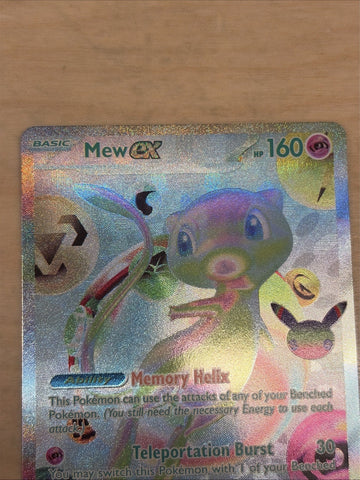 Mew ex 158/128 Me: 30th Celebration Holo (back)