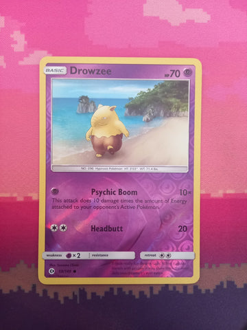 Pokemon Card Drowzee Sun & Moon Reverse Holo Common 59/149 Near Mint
