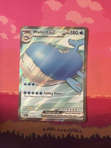 Pokemon Wailord EX Pitch Black Double Rare 097/084 Near Mint