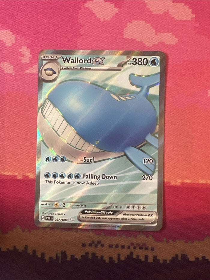 Pokemon Wailord EX Pitch Black Double Rare 097/084 Near Mint