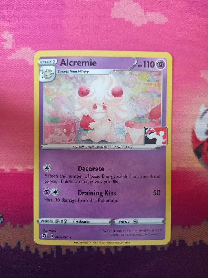 Pokemon Card Alcremie Prize Pack Cosmo Holo Rare 087/192 Near Mint