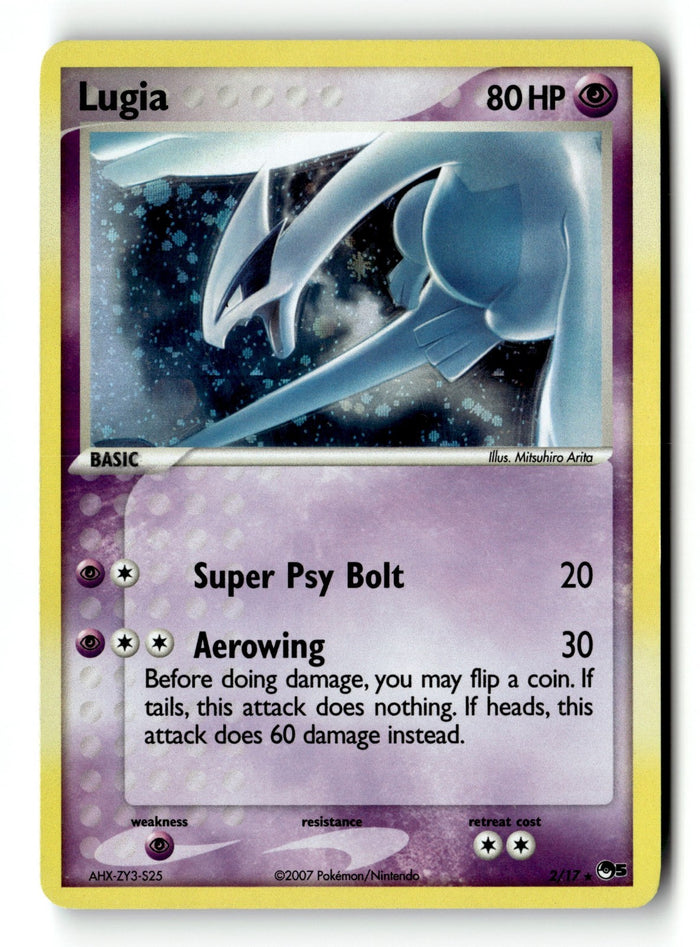 Pokemon Card Lugia Pop Series 5 Holo Rare 2/17 Light Play