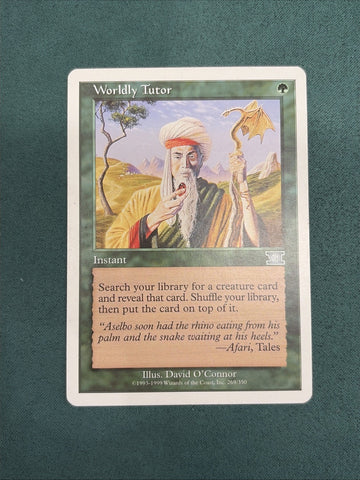 MTG Worldly Tutor 6th Edition LP Magic The Gathering