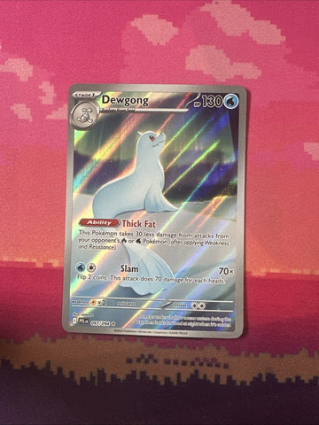 Pokemon Dewgong Phantasmal Flames Illustration Rare 097/094 Near Mint