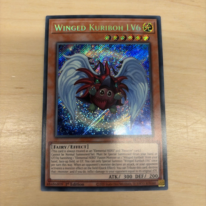 BLTR-EN001 YUGIOH WINGED KURIBOH LV6 SECRET RARE NM