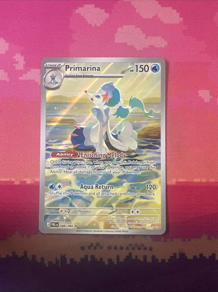 Pokemon Primarina Pitch Black Illustration Rare 088/084 Near Mint