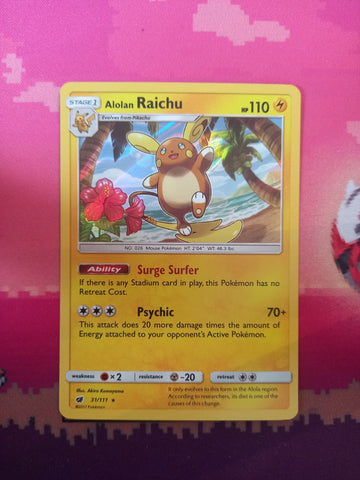 Pokemon Card Alolan Ninetales Burning Shadows Cracked Ice Holo Rare 28/147 NM