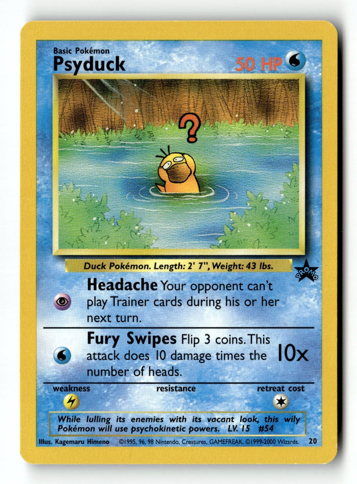 Pokemon Card Psyduck WOTC Black Star Promo 20 Near Mint