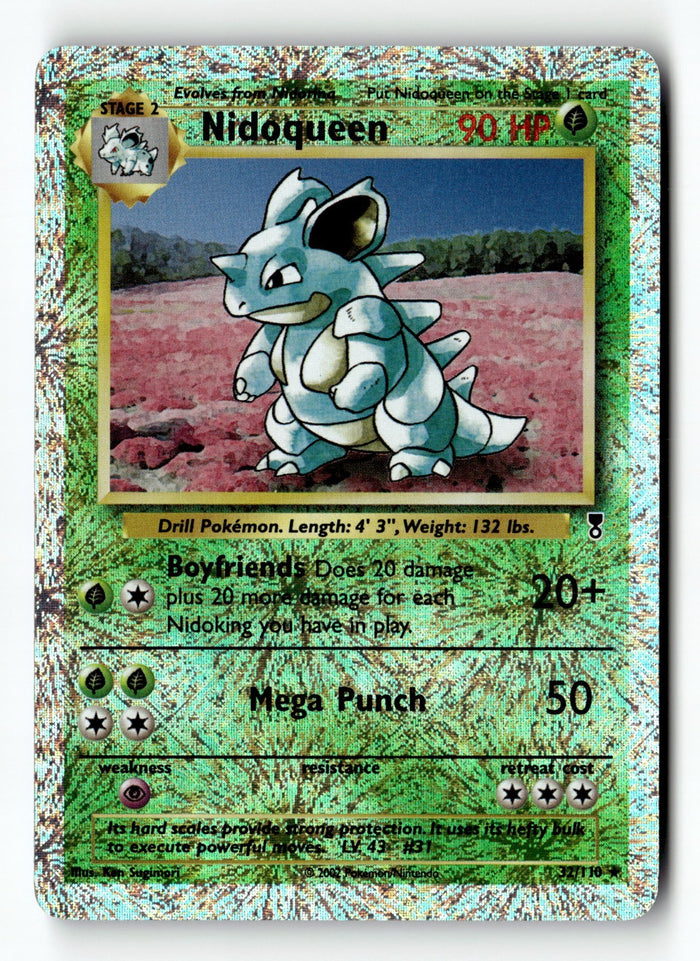 Pokemon Card Nidoqueen Legendary Collection Reverse Holo Rare 32/110 Light Play