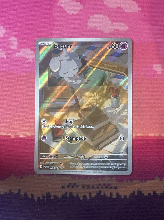 Pokemon Espurr Perfect Order Illustration Rare 095/088 Near Mint